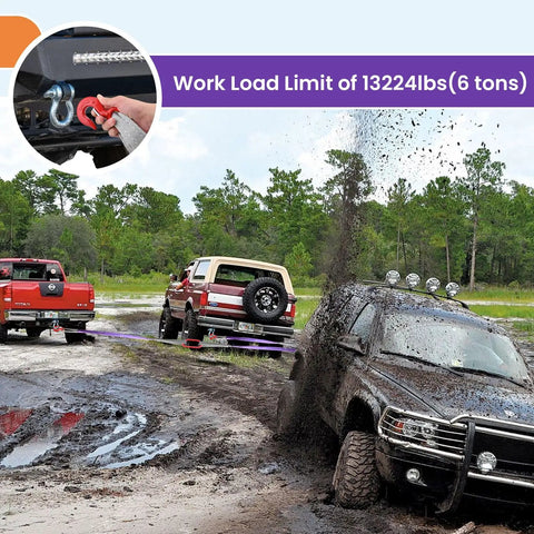 Two-leg polyester lifting sling with hooks for heavy-duty vehicle recovery, 3.3 ft length, 4,409 lb capacity.