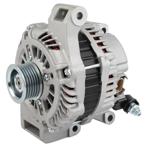High Output 110Amp 12V Alternator For Mazda 5 2.3L 2008 2009 2010 With CW 6-Groove Pulley Beefed-Up Replacement Premium CNC Castings