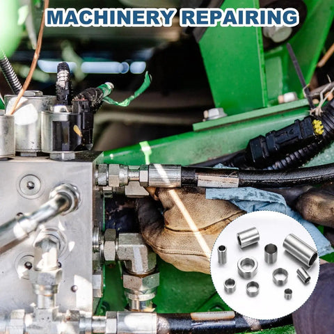 Machinery with Six Pack M12 Metal Spacers Stainless Steel Unthreaded Round Standoff One Half Inch Inner Diameter Seven Eighths Inch Outer Diameter