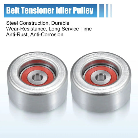 2 Pack Drive Belt Idler Pulley Replacement For Lexus And Toyota Vehicles Heavy Duty Idler Pulleys displayed on white background.