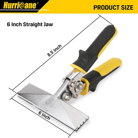 Six Inch Sheet Metal Hand Seamer With Straight Jaw Bender Pliers Pro Grade TyreGrip Ergonomic Handle For Flattening Metal