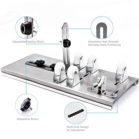 Glass Bottle Cutter Upgraded Tool Kit For Cutting Wine Beer Liquor Champagne Bottles Pro Diy Machine With 5 Support Wheels And Diamond Carbide Blades For Round Bottles Stainless Steel Bottom Plate