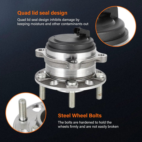 Premium Wheel Bearing And Hub Assembly For Kia Sorento 2016 2020 FWD Rear Left And Right Drop-In Replacement, OE-Grade Hub Bearing