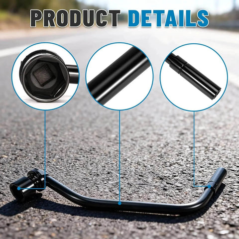 Trailer Crank Handle Compatible With Timpte Landing Gear And Tent Trailer For Camper Trap Door One And One Half Inch Socket
