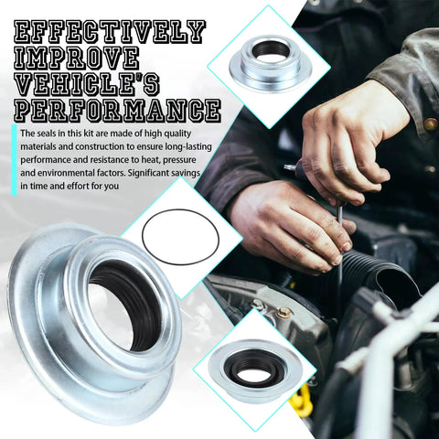 Front Axle Knuckle Vacuum Shaft Seal And Outer Tube Seals Kit for 2005 to 2019 Ford F-Series Super Duty installation example.