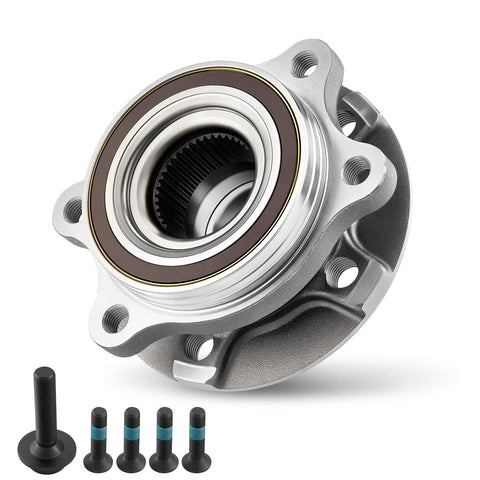 Front and Rear Wheel Bearing and Hub Assembly for Audi A4 A4 Quattro A5 A5 Quattro A6 A6 Quattro A7 A8 Allroad Q5 RS5 RS7 S4 S5 S6 S7 S8 SQ5 5 Lug 1 Piece Replacement