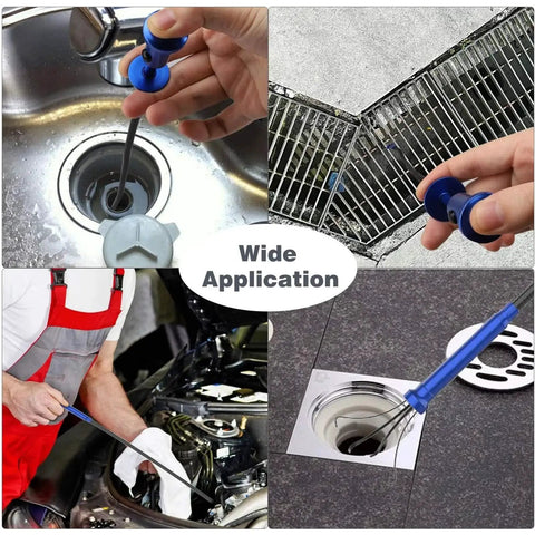 Magnetic Four Claw Grabber Tool With Bendable Hose Reacher And LED Lights used for sink, drain, and garage applications