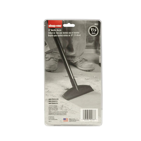 Pro Grade 10 Inch Wet Dry Vacuum Nozzle For 1.25 Inch Hoses, Durable Polypropylene Attachment For All Purpose Floor Cleaning