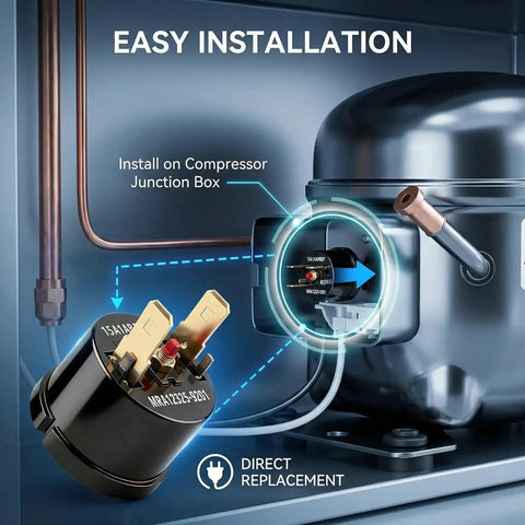 Two Pack 6750CL0001D 3 Pin Refrigerator Compressor Overload Protector installation guide