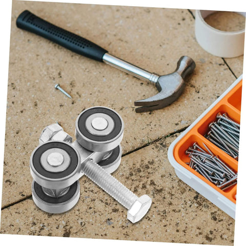 Stainless Steel Double Bearing Caster Wheel For Sliding Gates And Barn Doors Heavy Duty Track Roller with tools and screws