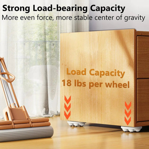 Wooden furniture with 2 Inch Caster Wheels With 360 Degree Swivel Self Adhesive Universal Fit For Furniture Storage Boxes Coffee Makers And PCs
