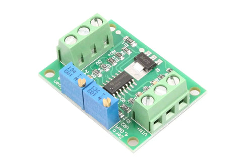 Voltage To Current Converter Module 0-5V To 4-20mA Signal Output with adjustment knobs, ideal for PLC debugging and inverter control.