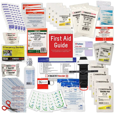 OSHA and ANSI Class B First Aid Kit Refill For 50 People 208 Piece Upgrade Pack With Splint And Tourniquet Plus Tools And Supplies