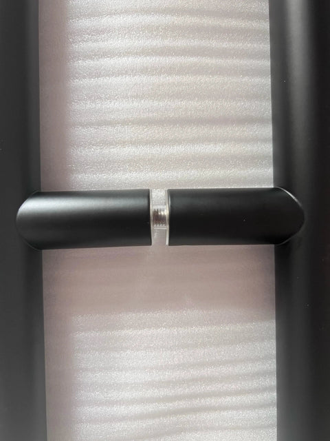Back To Back Stainless Steel Ladder Style Door Pull Handle Set In Matte Black 24 Inch For Shower Glass Doors