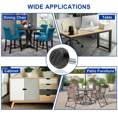 1/4-20 UNC Thread Adjustable Furniture Levelers And Table Feet with wide applications for dining chairs, tables, cabinets, patio furniture