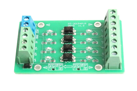 4 Channel Optocoupler Isolator Module With LED Indicator for PLC Signals Level Shifter Converts 3.3V to 24V PNP NPN to NPN