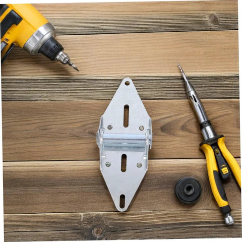 Beefy 2 Pack Heavy Duty Garage Door Hinges With High Load Capacity for residential and light commercial use on wooden surface with tools