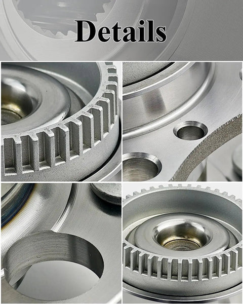 Close-up of 2 Pcs Rear Wheel Bearing And Hub Assembly Replacement For 2011 2016 Elantra detailing metal construction and design