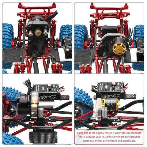 Upgrade 30A Brushless ESC And 1621 3500KV Brushless Motor With Transmission Combo Kit installed on SCX24 RC Crawler
