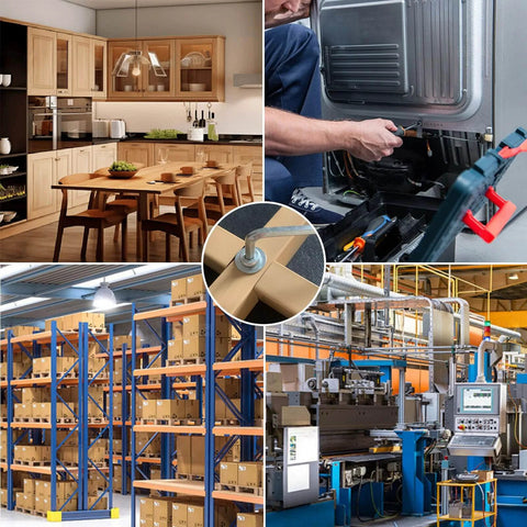 Mixed use of 30 Piece M6 30mm Flat Head Hex Socket Cap Screws Bolts In 304 Stainless Steel for furniture, machinery, and storage setup.