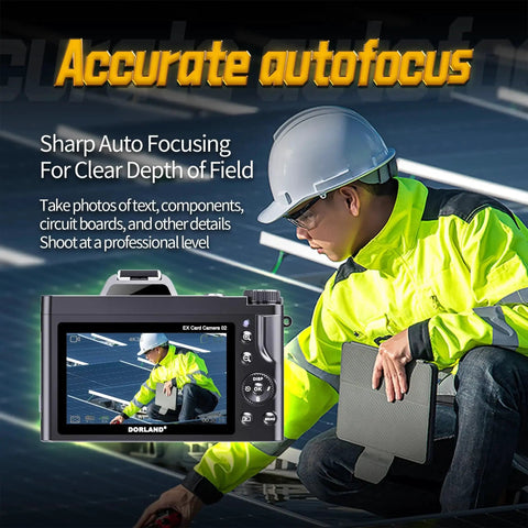 Worker using Rugged Intrinsically Safe Digital Camera With 5K Resolution And 48MP Sensor for construction site documentation
