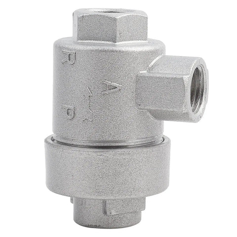 Quick Exhaust Valve For Pneumatic Systems, One Quarter Inch BSPT Threaded Aluminum, One Way Air Release Valve, side view