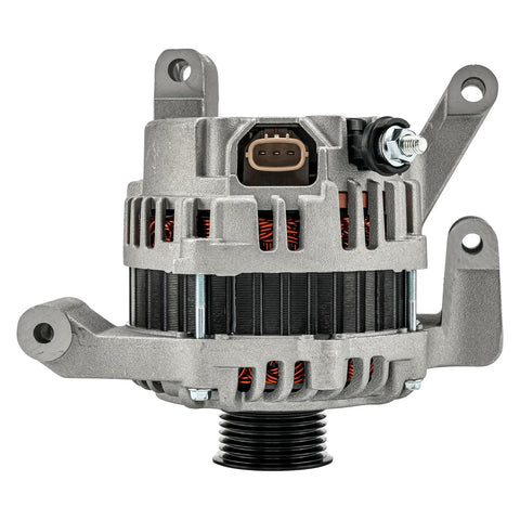 New 100 Amp 12V Alternator With S6 Groove Pulley Easy Install For Mazda 3 2010 2011 2012 2013 2.0L Replacement Part 11342N