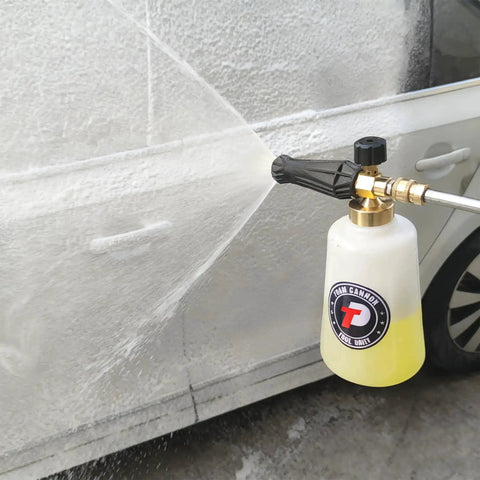Beast Foam Cannon For Car Wash With Easy Fill Bottle And Snow Foam Lance One Quarter Inch Quick Connect spraying rich foam