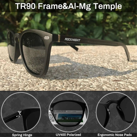 Driving HD Polarized Sunglasses For Men And Women Full Frame Black Shades With UV400 Protection Ultra Lightweight Alloy Temples Glare Reducing For Travel Outdoors And Everyday Use