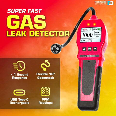 Ultra Fast Gas Leak Detector With 1 Second Sensor For Inspectors And Techs Detects Natural Gas Propane Methane And Combustibles