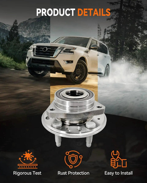 2Pcs 513288 Front Or Rear Wheel Bearing Hub Assembly Fit For Chevy Impala 2014 2017 2020 Malibu shown with SUV backdrop