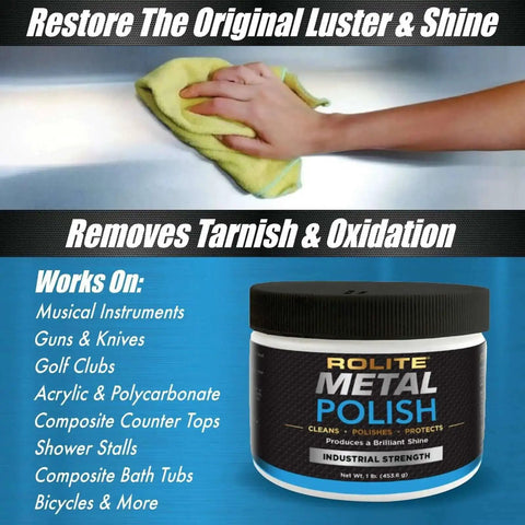Heavy Duty Metal Polish Paste 4.5 Oz For Aluminum, Chrome, And Stainless Steel, Scratch Remover And Cleaner That Restores Shine