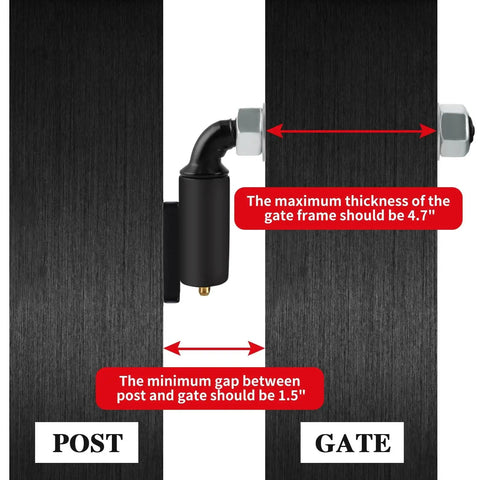 Heavy Duty Gate Hinge Skelang With Five Eighth Inch J Bolt And Adjustable Barrel For Outdoor Use, Corrosion Resistant Steel, side view