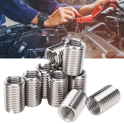 Thread repair inserts (sleeves), 10 pcs, stainless steel for industrial hardware