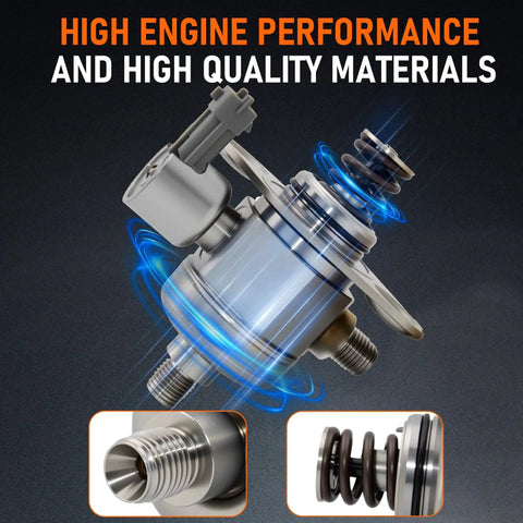 High Pressure Fuel Pump GDP102 Replacement For 2009-2017 Buick Enclave, shown with connectors and spring components.