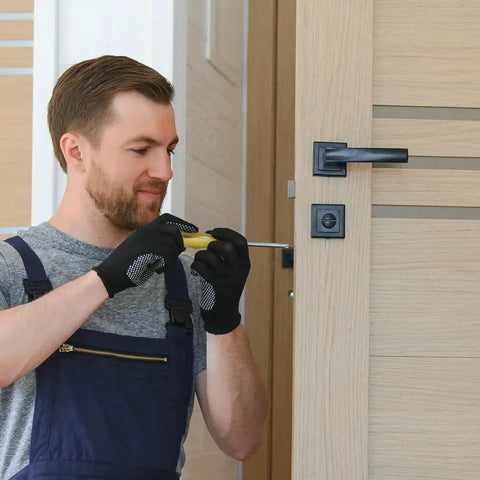 Installation of Stainless Steel T Strike Door Strike Plate 2-3/4 Inch Backplate For Interior And Exterior Doors