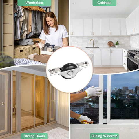 5 Pack Screen Door Rollers Set With 30Mm Nylon Wheels For Sliding Doors And Windows Replacement Patio Garage Screen Doors Durable Iron And Nylon Construction Black Finish Ideal For Wardrobes Cabinets And Other Sliding Door Applications