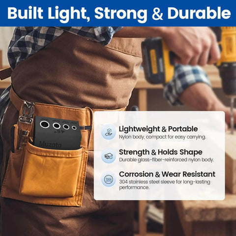 Upgraded Multi Angle Cable Railing Drill Guide Jig For 30 45 90 Degree Angles DIY Friendly Drilling Template in tool belt