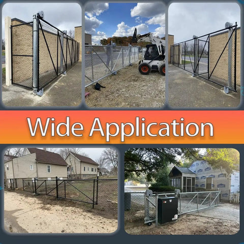Sliding Gate Rollers Cantilever Gate Rollers Nylon Gate Rollers for 4 Inch Round Posts and Chain Link Fence Gate Frames installed