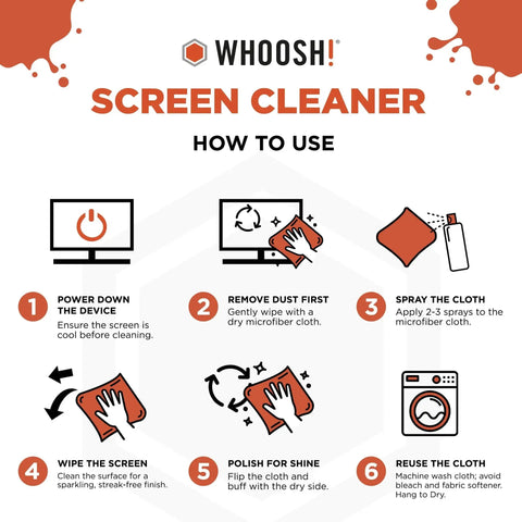 Step-by-step guide on using Screen Shine Duo XL Safe For All Screens And Lenses Cleaner Spray And Wipes.