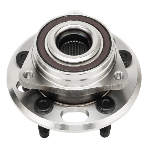 Front Wheel Hub Bearing Assembly 5 Lug Direct Fit For Chevy Equinox 2010-2017 GMC Terrain 2010-2017, close-up view.