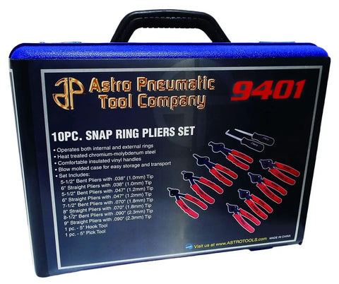 Beast Of A 10 Piece Snap Ring Pliers Set For Internal And External Rings With Heat Treated Chrome Molybdenum Steel Case