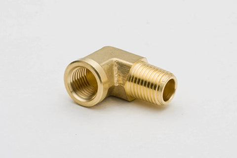 Forged Brass 90 Degree Street Elbow Pipe Fitting One Eighth Inch NPT Female To One Eighth Inch NPT Male, compact plumbing connector