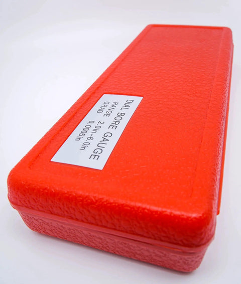 Orange case for Precision Bore Gauge Set 2 To 6 Inch Range With 0.0005 Inch Increments, Includes 11 Anvils And 3 Washers, Pro Grade LLDSIMEX.