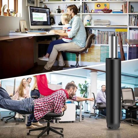 Beefed Up Heavy Duty Class 4 Gas Lift Cylinder Replacement For Office Chairs, universal size, installed in office chair, supports 1000 lbs