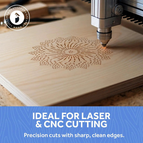Laser cutting intricate design on Custom Cut Baltic Birch Plywood For Laser, CNC Cutting And Wood Burning, B/BB Grade Craft Wood