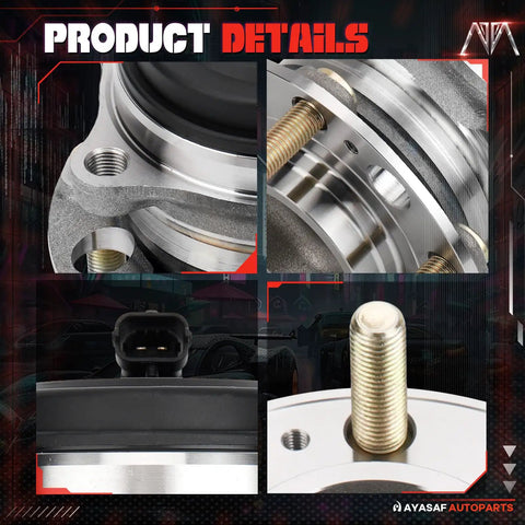 Close-up of Rear Wheel Bearing And Hub Assembly Compatible With Hyundai Palisade 2020 2023 And Kia Sorento 2016 2020 And Kia Telluride 2020 2023 Fwd Easy Install Durable Wheel Hub Bearing Kit For A Smooth Quiet Ride And Long Lasting Performance, showing bolt and flange details
