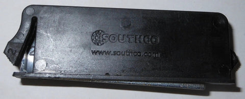 Close-up of 02 10 202 10 Polypropylene Magnetic Catches Pull To Open For Cabinets And Enclosures, showing black polypropylene casing.