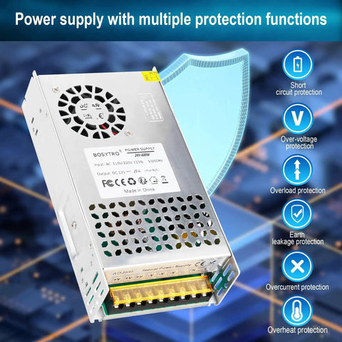 Universal 24V 25A 600W DC Switching Power Supply For 3D Printers, CCTV Security And Projects, Plug And Play SMPS