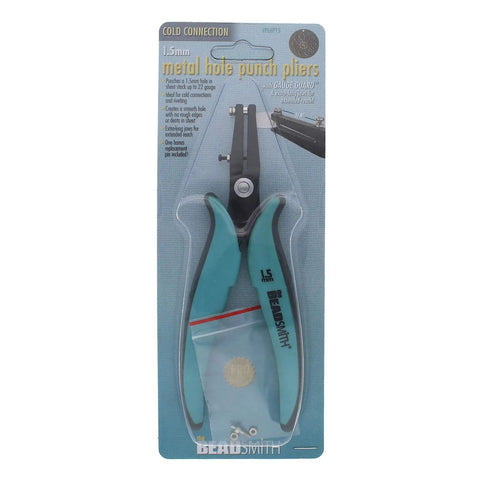 Metal Hole Punch Pliers With Gauge Guard for clean 1.5mm rivet holes; pro grade tool for DIY jewelry, sheet metal, and crafts